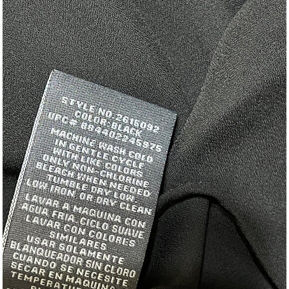 Chelsea & Theodore Tank Top Blouse V-Neck Layered Hem Black XL Extra Large - Picture 5 of 6